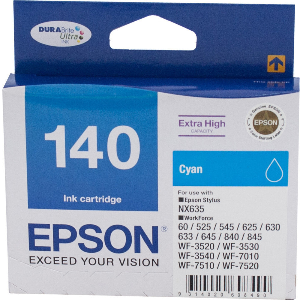 Epson T1402 cartouche d'encre Cyan authentique C13T140292 (TVA incluse)