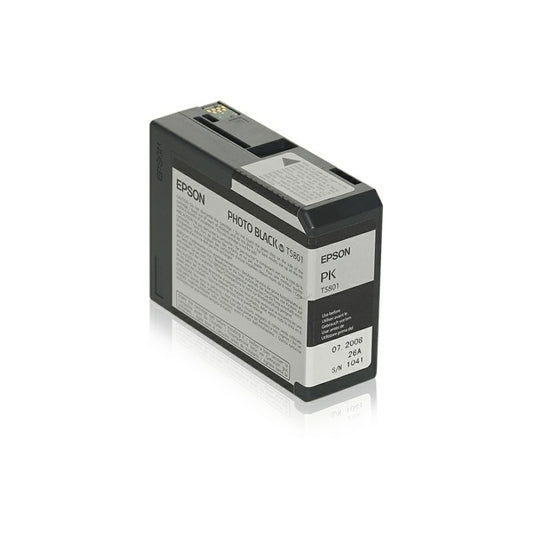 Epson T5801 cartouche d'encre Noir Photo authentique C13T580100 (TVA incluse)