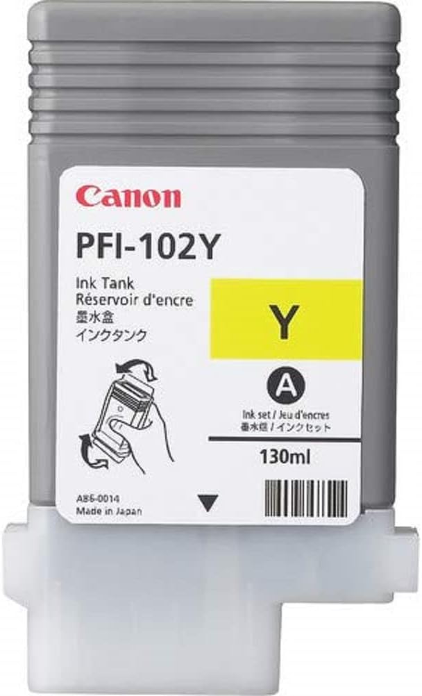 Canon PFI-102Y (PFI102Y) Cartouche d'encre Jaune authentique (TVA incluse)