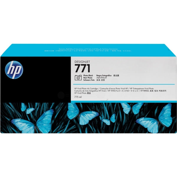 HP 771 cartouche d'encre Noir Photo authentique CE043A (TVA incluse)