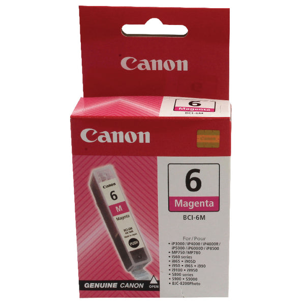 Canon BCI-6M cartouche d'encre Magenta authentique (TVA incluse)