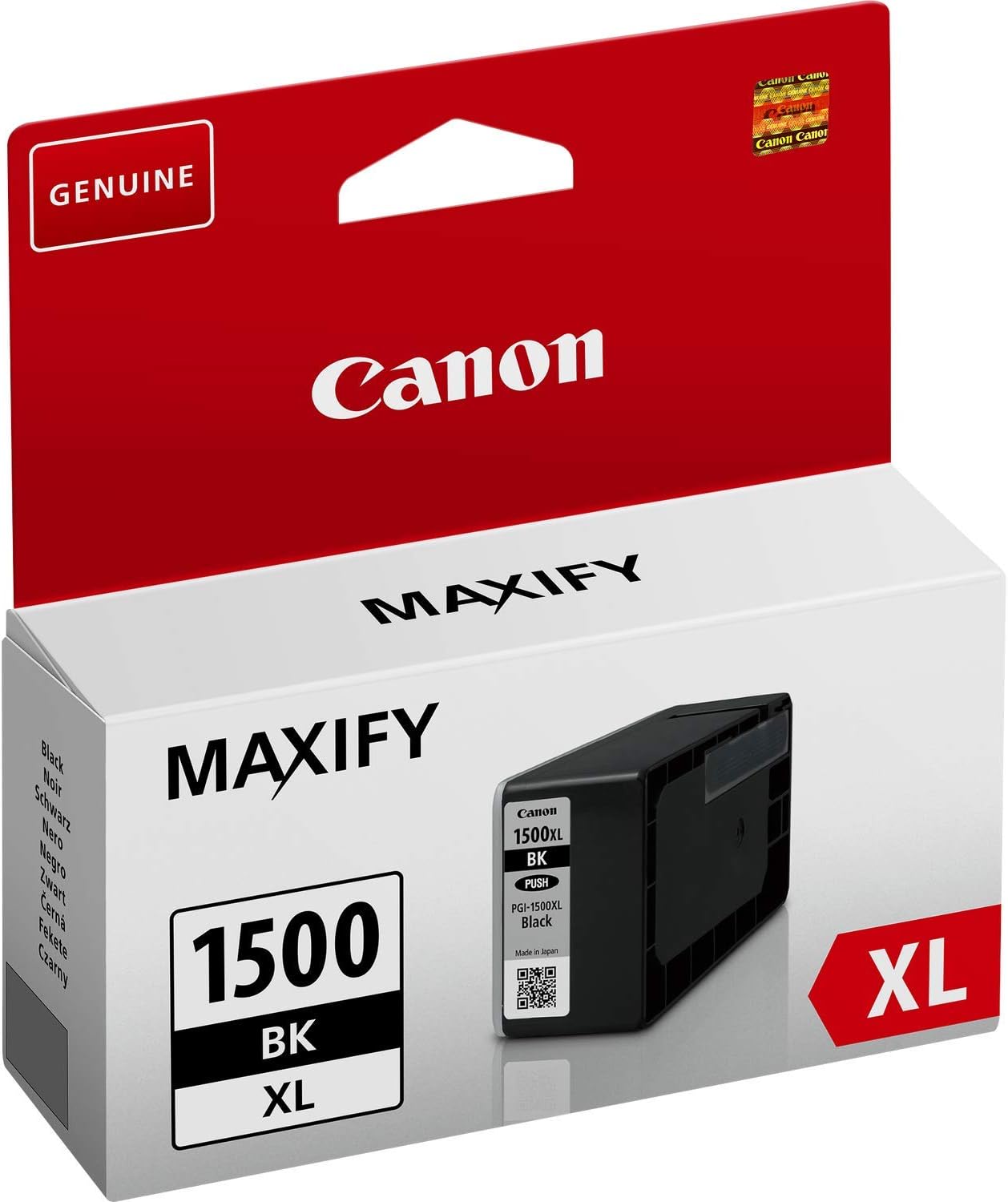 Canon PGI-1500XL Cartouche d'encre Noire authentique (TVA incluse)