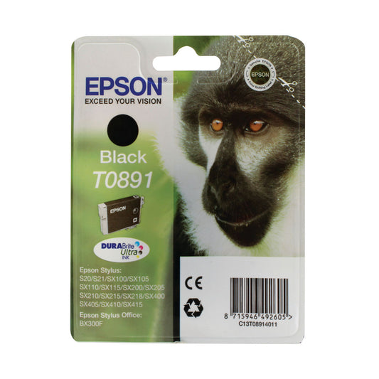 Epson T0891 cartouche d'encre Noir authentique C13T08914011 (TVA incluse)