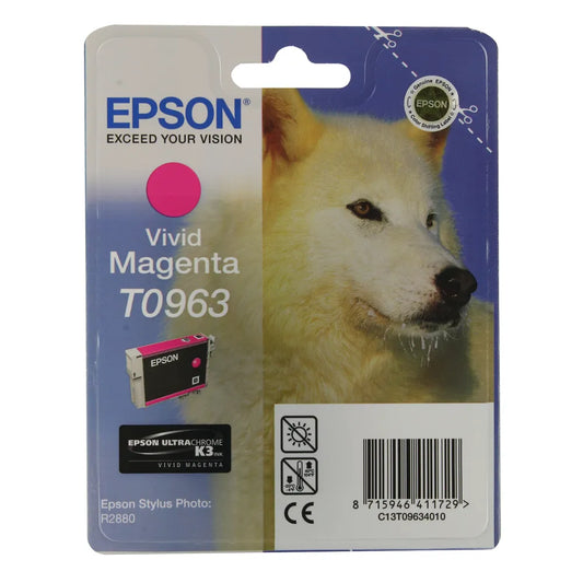 Epson T0963 cartouche d'encre Magenta Vif authentique C13T09634010 (TVA incluse)