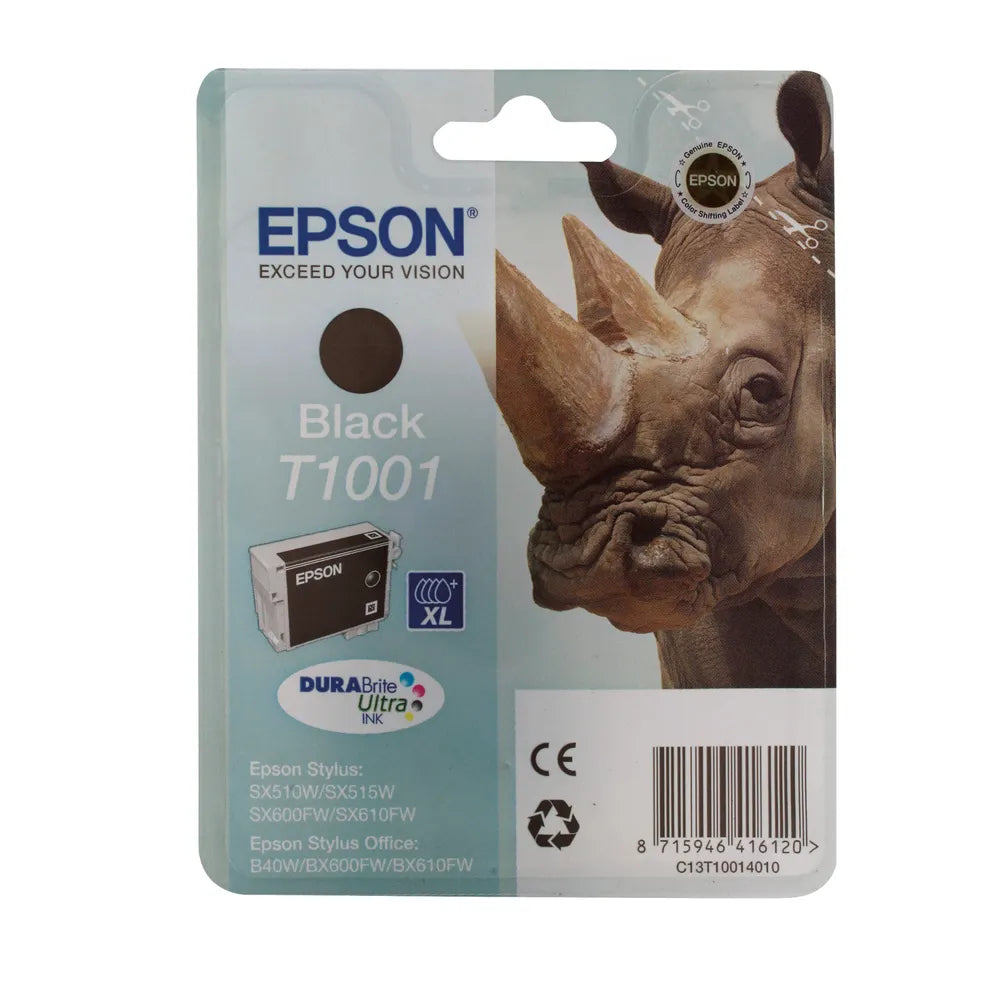 Epson T1001 cartouche d'encre Noir authentique C13T10014010 (TVA incluse)