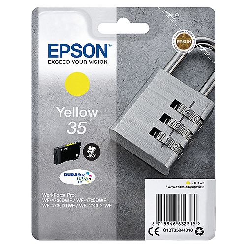 Epson 35 cartouche d'encre Jaune authentique (TVA incluse)