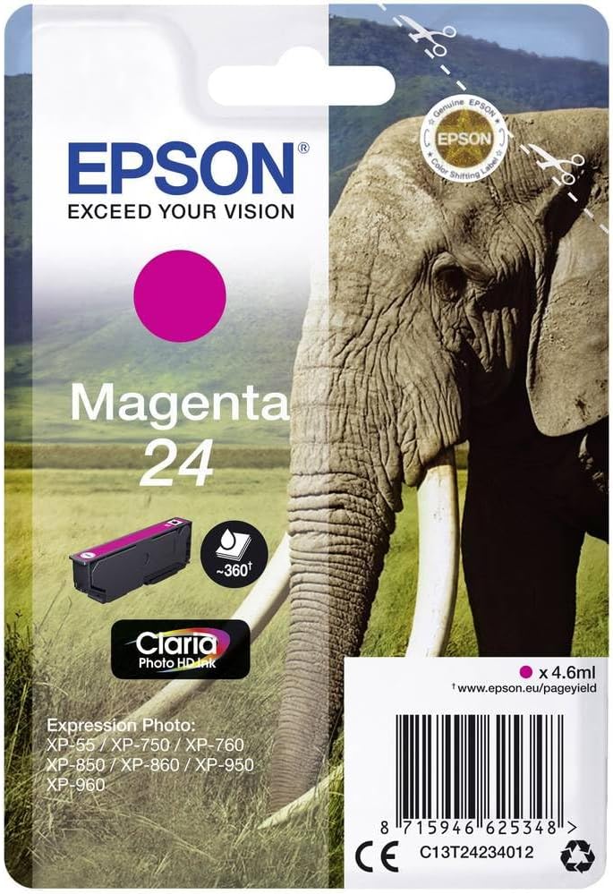 Epson 24 Magenta cartouche d'encre authentique (TVA incluse)