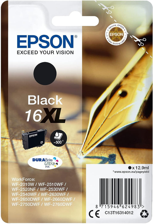 Epson 16XL Noir C13T16314012 cartouche d'encre authentique (TVA incluse)