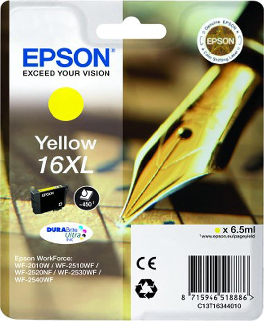 Epson 16XL Jaune C13T16344012 cartouche d'encre authentique (TVA incluse)