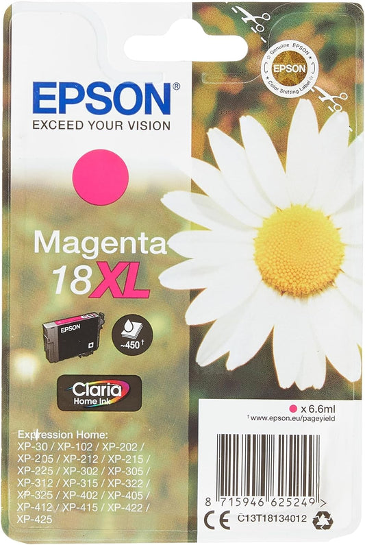 Epson 18XL Magenta C13T18134010 cartouche d'encre authentique (TVA incluse)