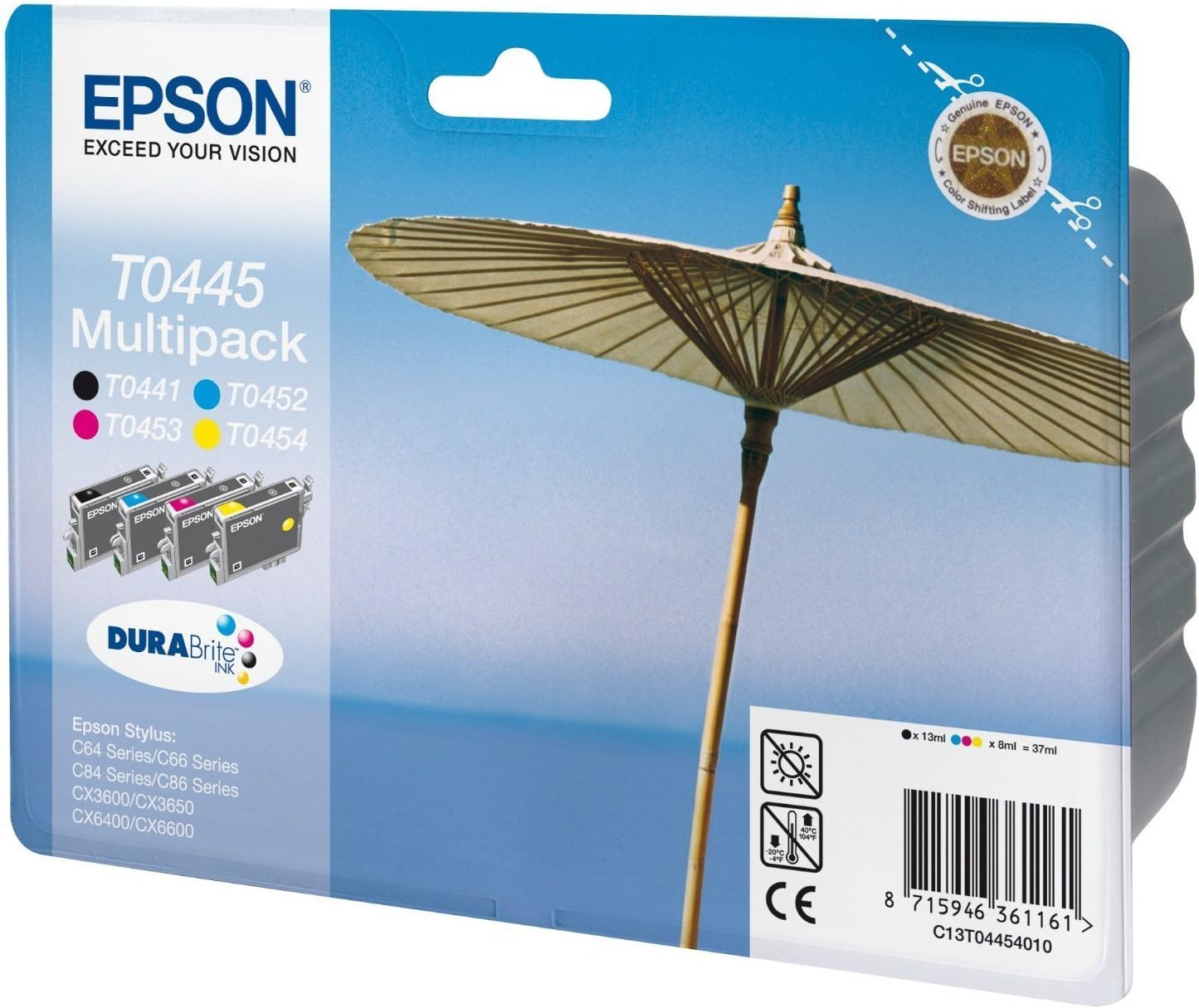 Epson T0445 Multipack C13T04454010 cartouche d'encre authentique CMYK (TVA incluse)