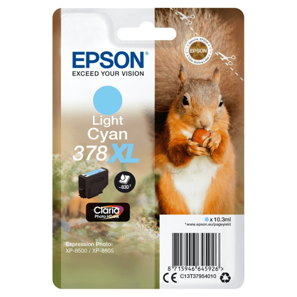 Epson 378XL Cyan Clair cartouche d'encre authentique (TVA incluse)