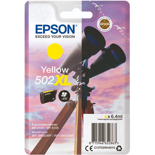 Epson 502XL cartouche d'encre Jaune authentique (TVA incluse)