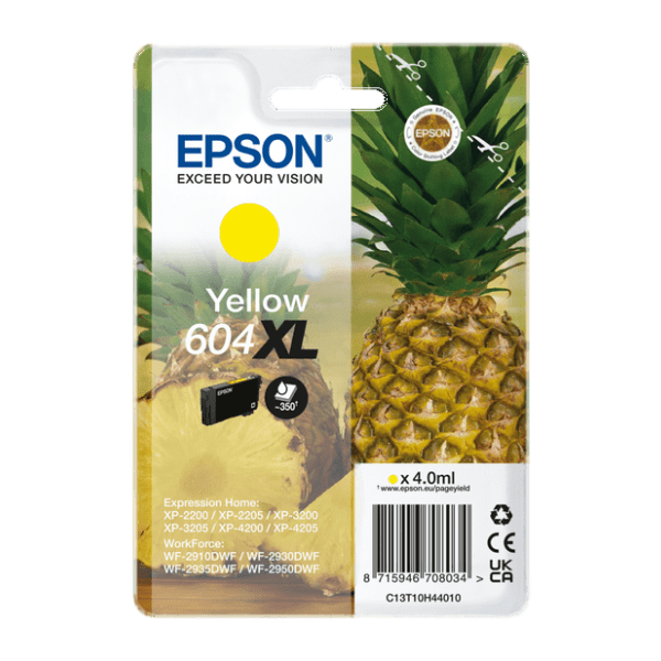 Epson 604XL cartouche d'encre Jaune authentique C13T10H44010 (TVA incluse)