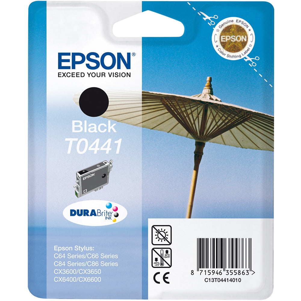 Epson T0441 cartouche d'encre Noir authentique C13T04414010 (TVA incluse)