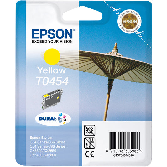 Epson T0454 cartouche d'encre Jaune authentique C13T04544010 (TVA incluse)