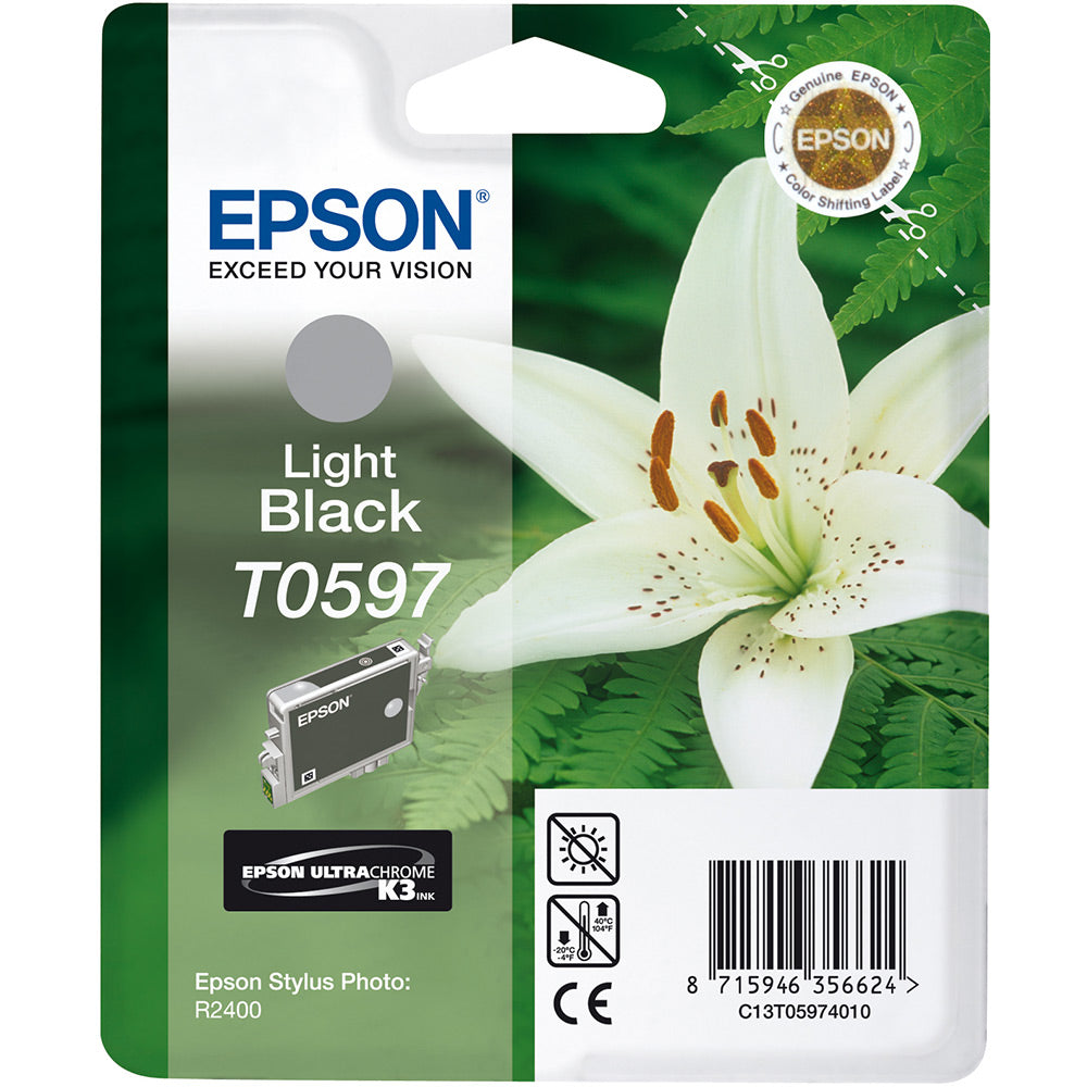 Epson T0597 cartouche d'encre Noir Clair authentique (TVA incluse)