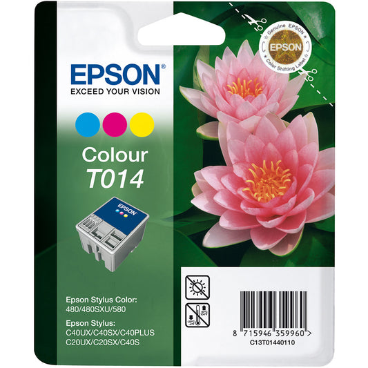 Epson T014 cartouche d'encre Couleur authentique C13T01440110 (TVA incluse)