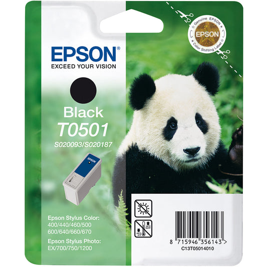 Epson T0501 cartouche d'encre Noire authentique haute capacité C13T05014010 (TVA incluse)