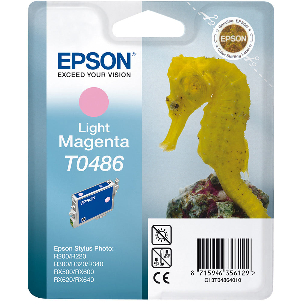 Epson T0486 cartouche d'encre Magenta Clair authentique C13T04864010 (TVA incluse)