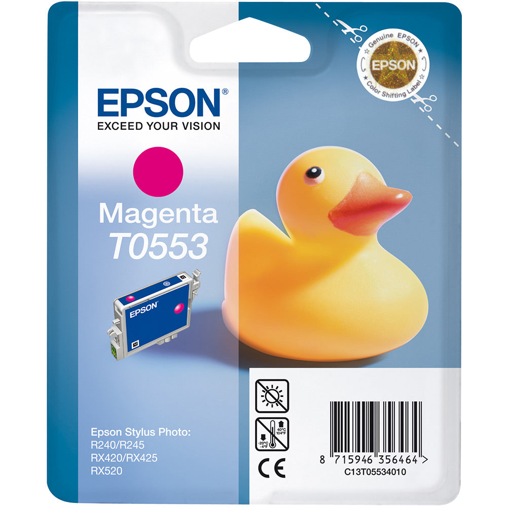 Epson T0553 cartouche d'encre Magenta authentique C13T05534010 (TVA incluse)