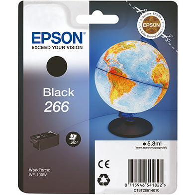 Epson 266 cartouche d'encre Noire authentique (TVA incluse)