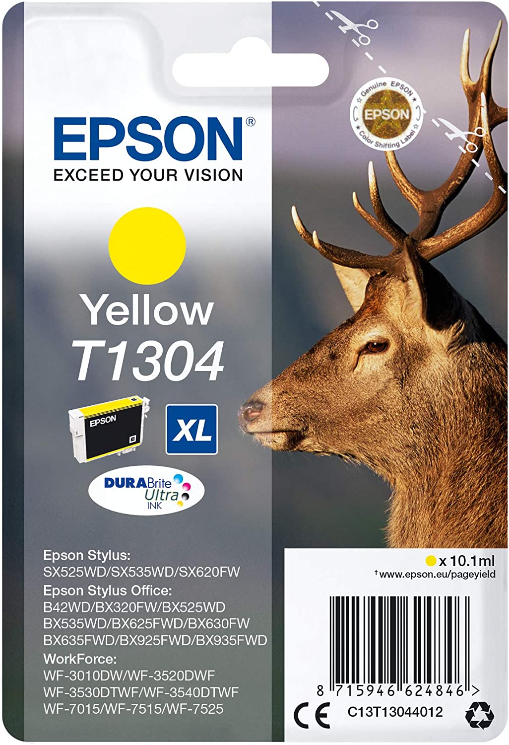 Epson T1304 cartouche d'encre Jaune authentique (TVA incluse)