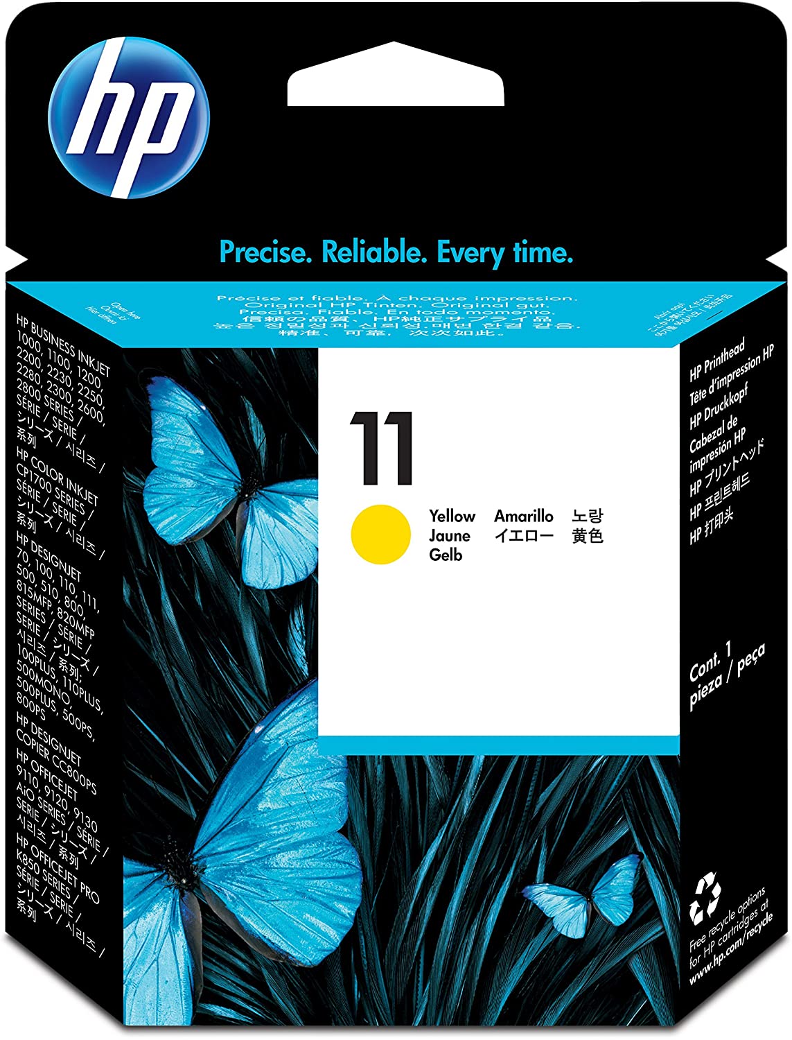 HP 11 Tête d'impression Jaune authentique C4813A (TVA incluse)