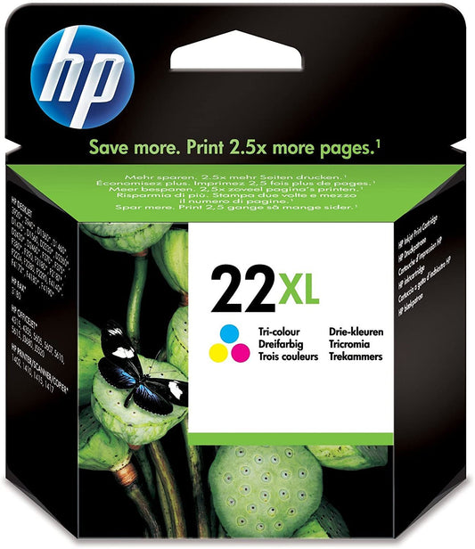 HP 22XL cartouche d'encre Tricolore authentique C9352CE (TVA incluse)