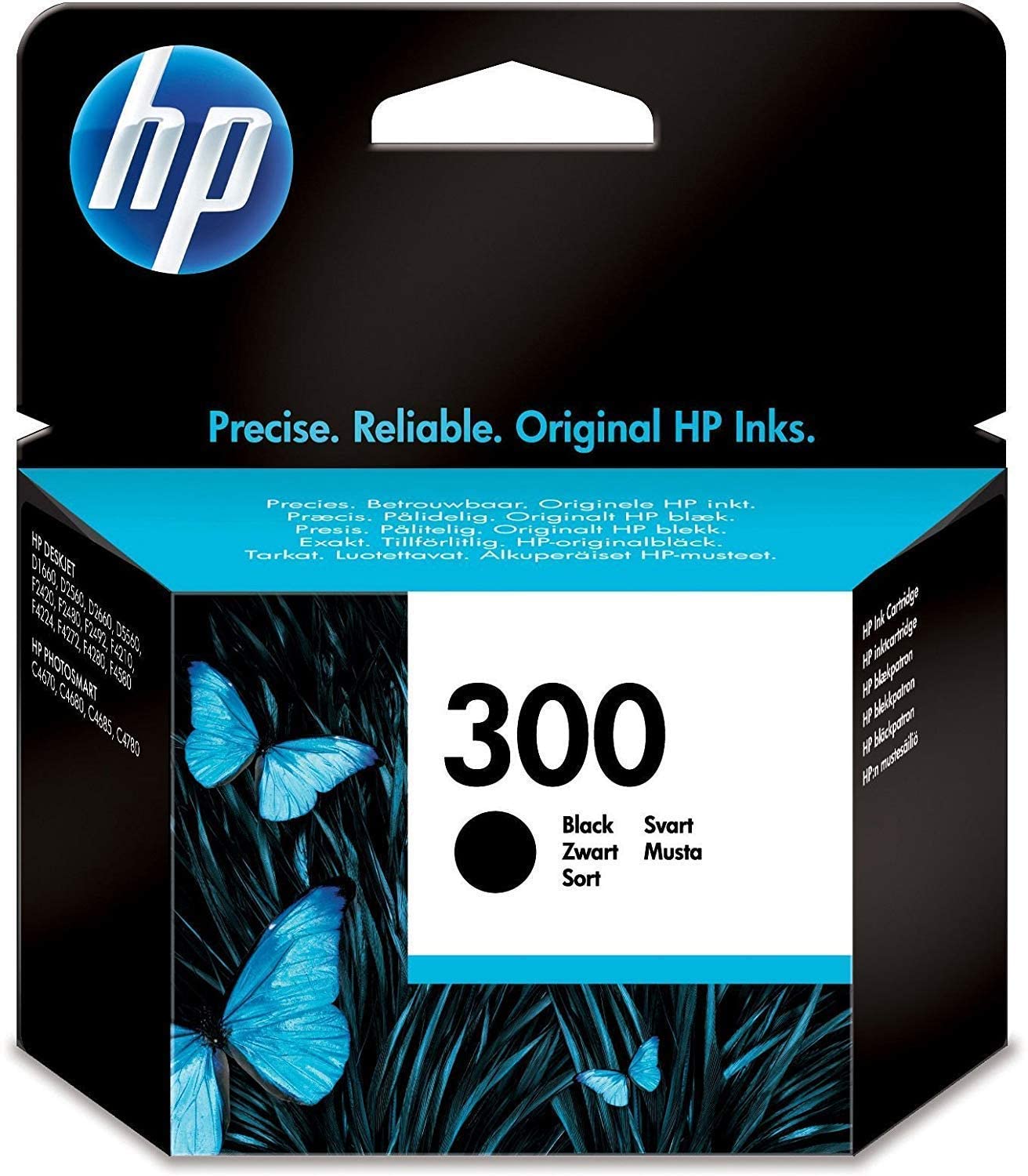 HP 300 cartouche d'encre Noire authentique CC640EE (TVA incluse)