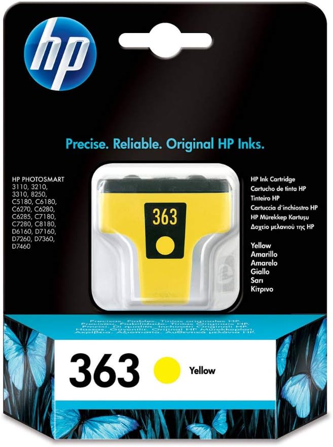 HP C8773EE 363 Jaune cartouche d'encre authentique - (TVA incluse)