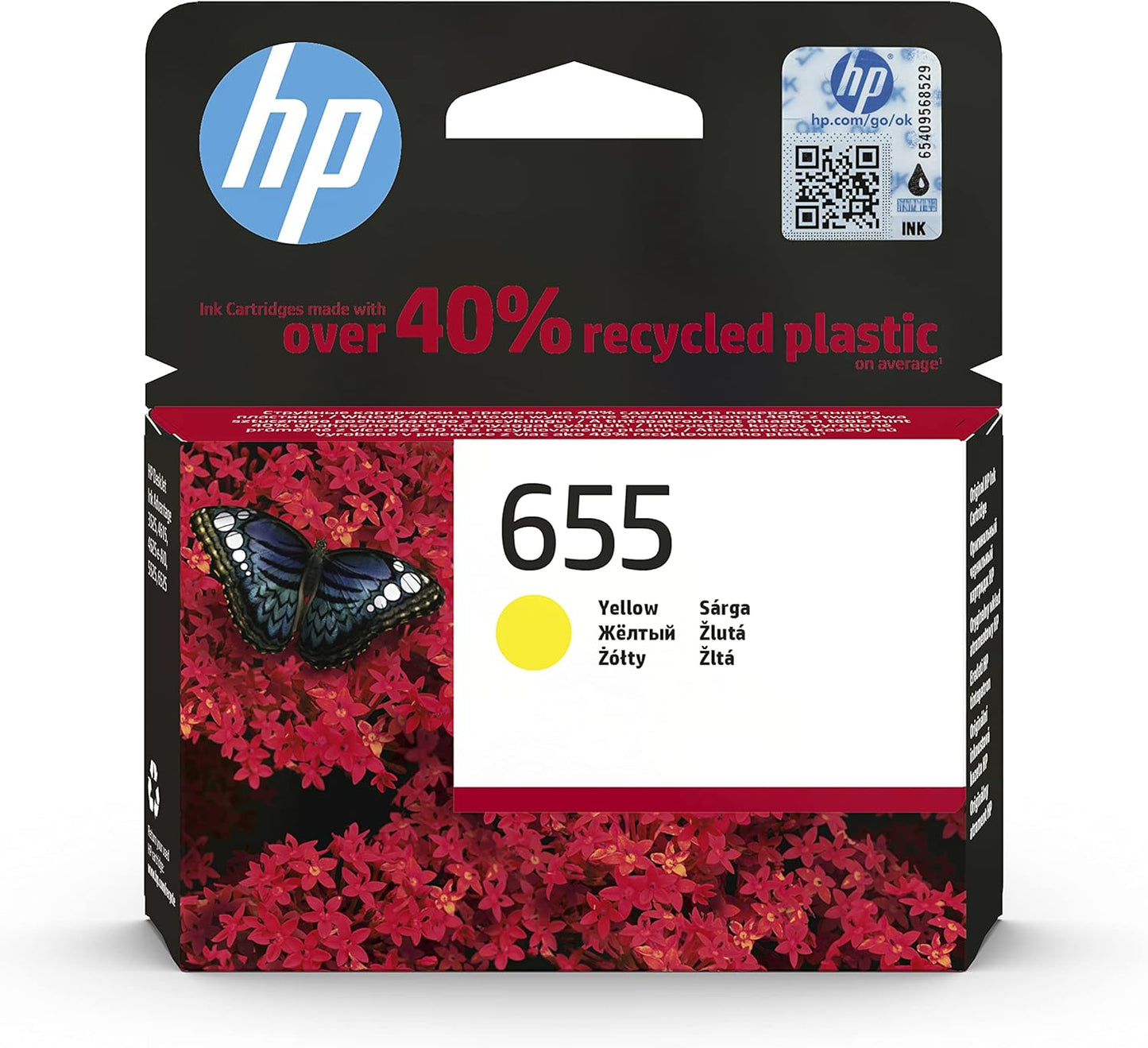 HP 655 cartouche d'encre Jaune authentique CZ112AE (TVA incluse)