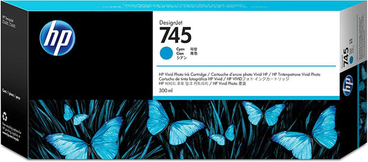 HP 745 cartouche d'encre Cyan authentique F9K03A (TVA incluse)