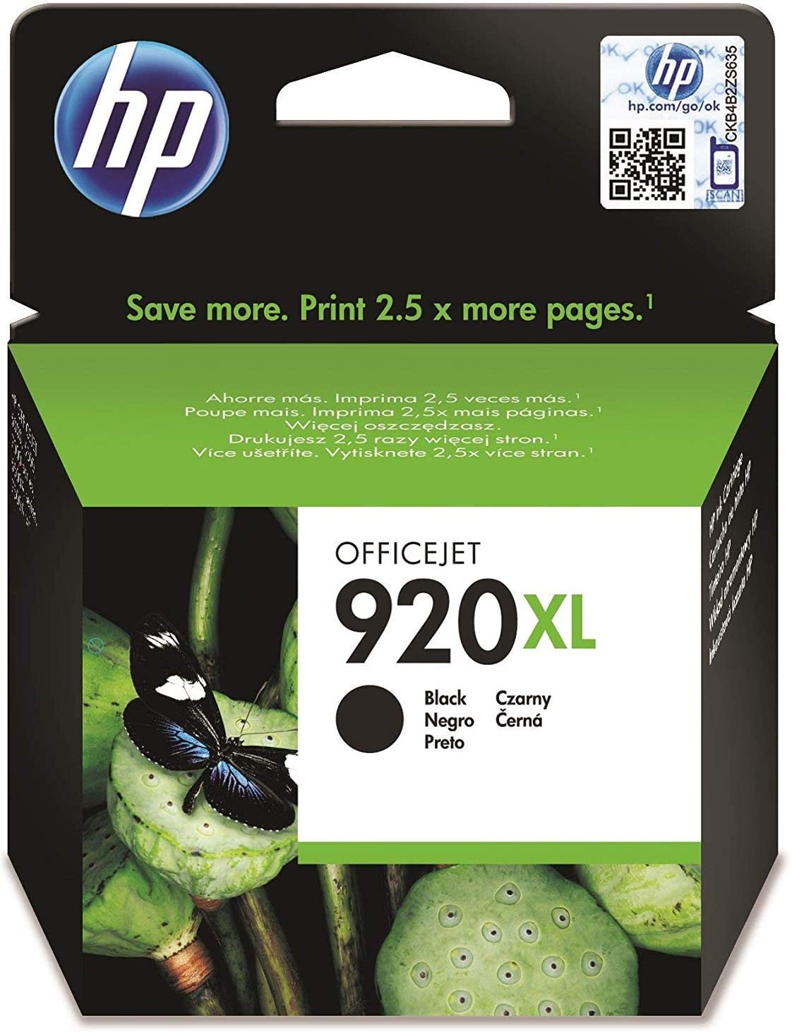 HP 920XL cartouche d'encre Noire authentique CD975AE (TVA incluse)