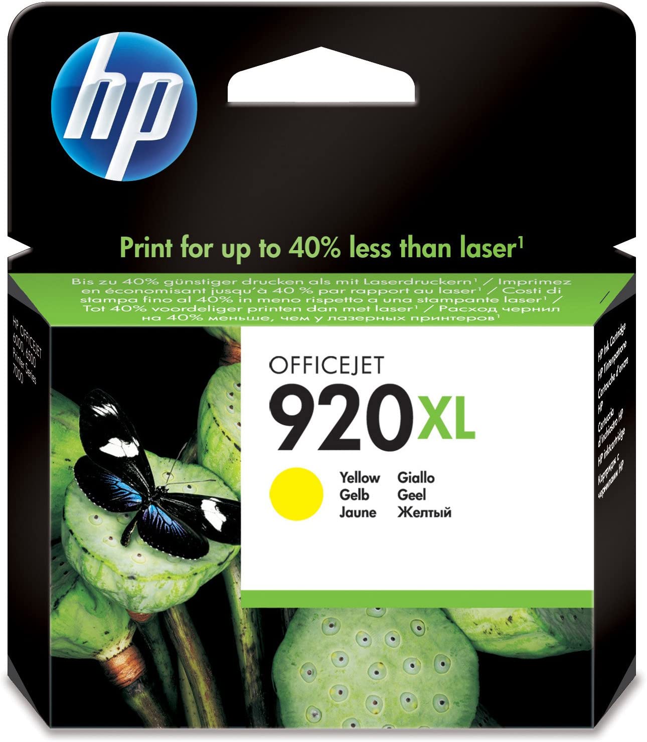 HP 920XL cartouche d'encre Jaune authentique CD974AE (TVA incluse)