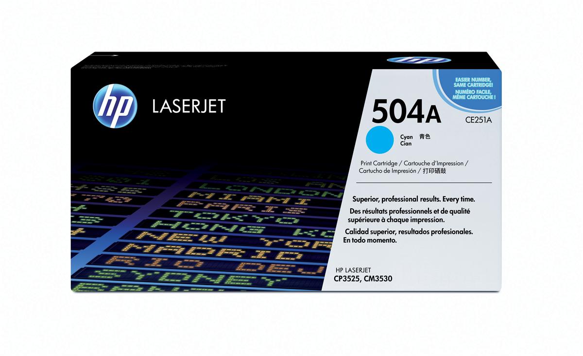 HP CE251A 504A cyan cartouche de toner authentique (TVA incluse)