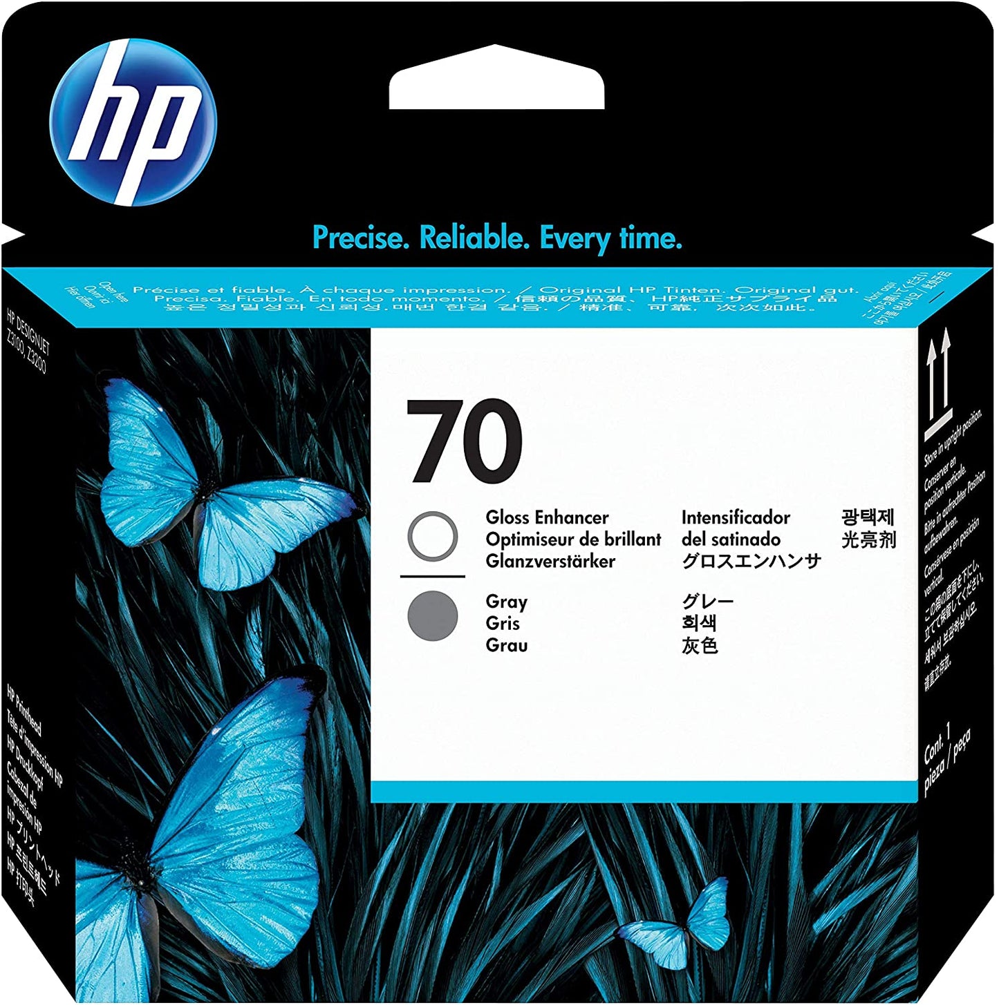 HP 70 Tête d'impression Optimiseur de brillant/Gris authentique C9410A (TVA incluse)