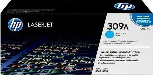 HP Q2671A (309A) Cartouche de toner Cyan authentique (TVA incluse)