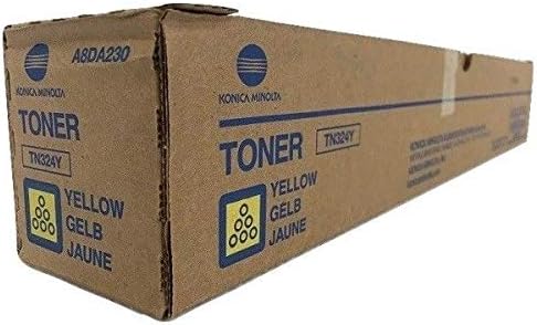 Konica Minolta TN324Y (A8DA250) Cartouche de toner Jaune authentique (TVA incluse)