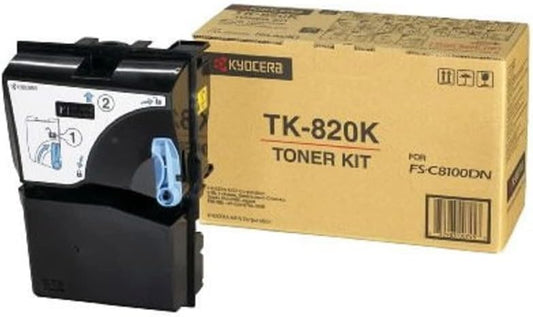 Kyocera TK-820K (1T02HP0EU0) Cartouche de toner Noir authentique (TVA incluse)