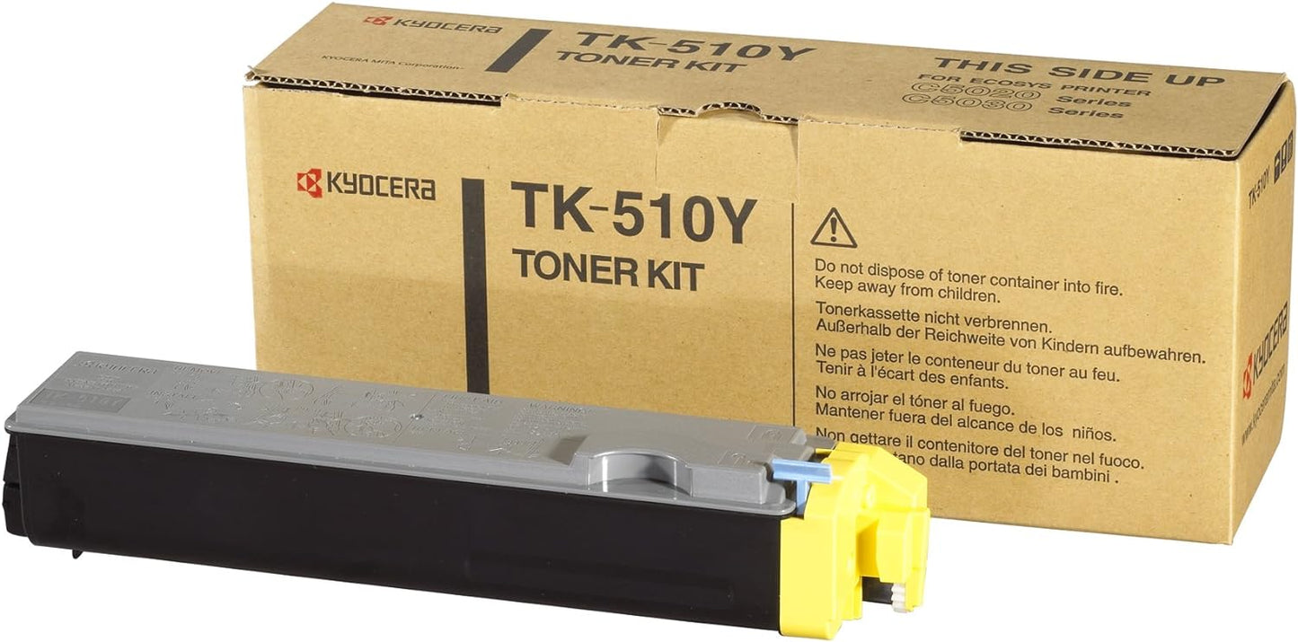 Kyocera TK-510Y (1T02F3AEU0) Cartouche de toner Jaune authentique (TVA incluse)