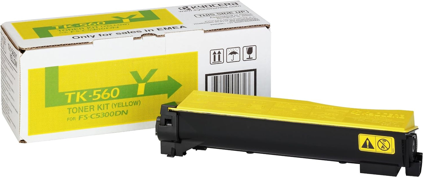 Kyocera TK-560Y (1T02HNAEU0) Cartouche de toner Jaune authentique (TVA incluse)