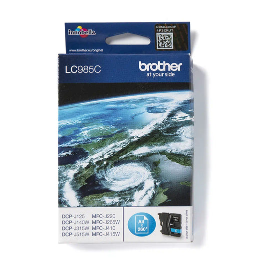 Brother LC985C cartouche d'encre Cyan authentique (TVA incluse)