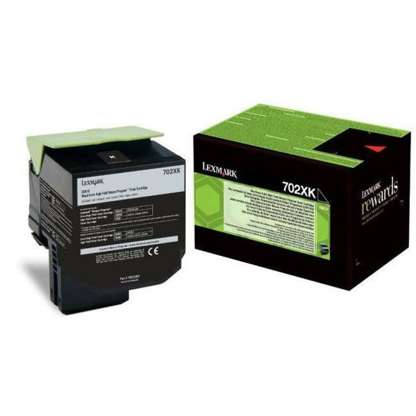 Lexmark 70C2XKE (702XK) Cartouche de toner Noir authentique (TVA incluse)