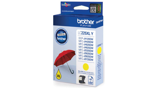 Brother LC225XL cartouche d'encre Jaune authentique (TVA incluse)