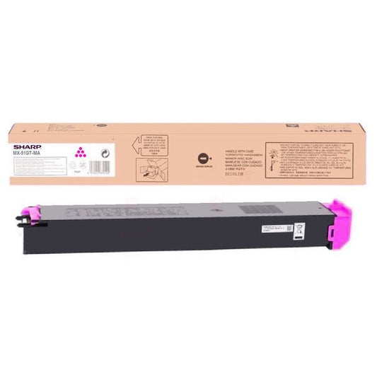 Sharp MX51GTMA MX-51GT-MA Cartouche de toner Magenta authentique (TVA incluse)