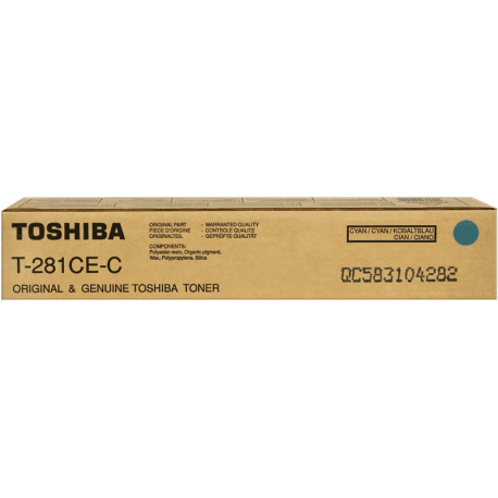 Toshiba T-281CE-C (T281CEC) Cartouche de toner Cyan authentique (TVA incluse)