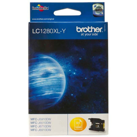 Brother LC1280XLY cartouche d'encre Jaune authentique (TVA incluse)