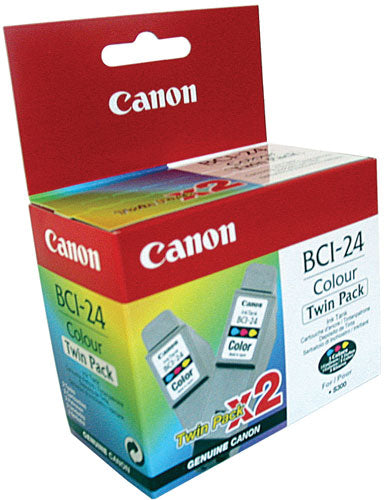 Canon BCI-24 lot de 2 cartouche d'encre authentique couleur (TVA incluse)