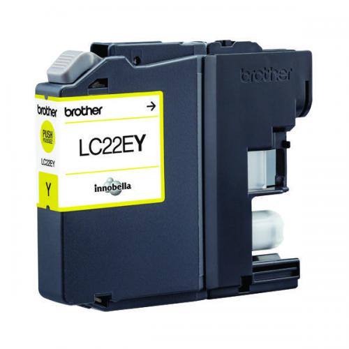 Brother LC22EY cartouche d'encre Jaune authentique (TVA incluse)